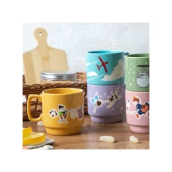Kitchenware*Maison Ghibli Coloful embossed mug Kiki on her broom - Kiki's Delivery Service