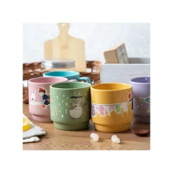 Kitchenware*Maison Ghibli Coloful embossed mug Totoro Holding Umbrella - My Neighbor Totoro