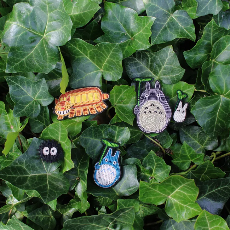 Pins*Maison Ghibli Embroidered Jewel Brooch Small Totoro - My Neighbor Totoro