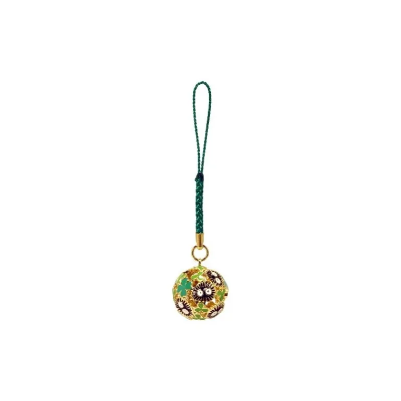 Straps*Maison Ghibli Golden Ring Bell Strap Sooot Sprites & Clover - My Neighbor Totoro