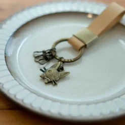 Keychains*Maison Ghibli Leather Key Chain Jiji- Kiki's Delivery Service