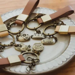 Keychains*Maison Ghibli Leather Key Chain Jiji- Kiki's Delivery Service