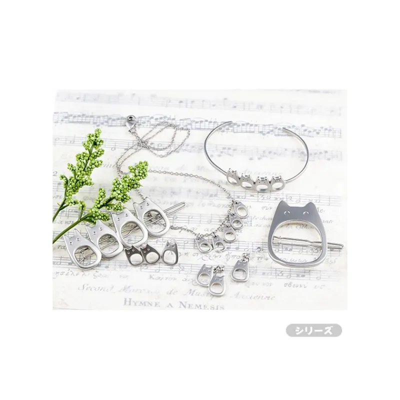 Jewellery*Maison Ghibli Metal Hair Clip White Totoro - My Neighbor Totoro