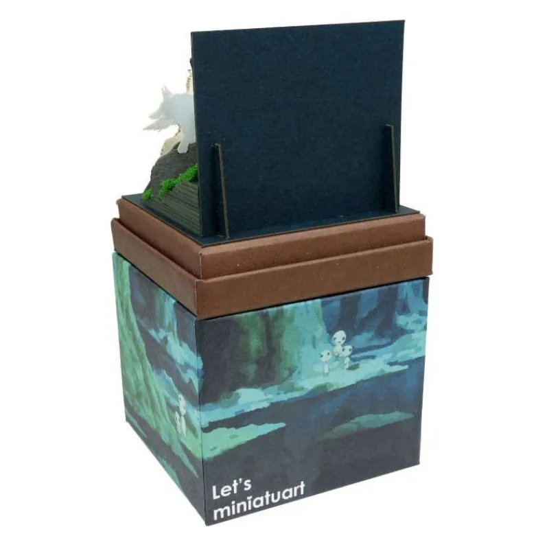 Arts And Crafts*Maison Ghibli Paper Craft San and Moro under the moon - Princess Mononoke
