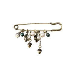 Accessories | Jewellery*Maison Ghibli Safety Pin brooch Totoro & Leaves - My Neighbor Totoro