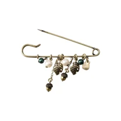 Accessories | Jewellery*Maison Ghibli Safety Pin brooch Totoro & Leaves - My Neighbor Totoro