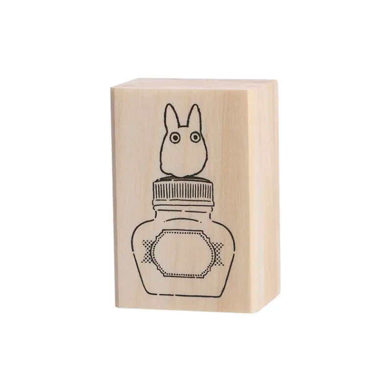Small Equipment*Maison Ghibli Small Totoro & Ink bottle Wood stamp - My Neighbor Totoro