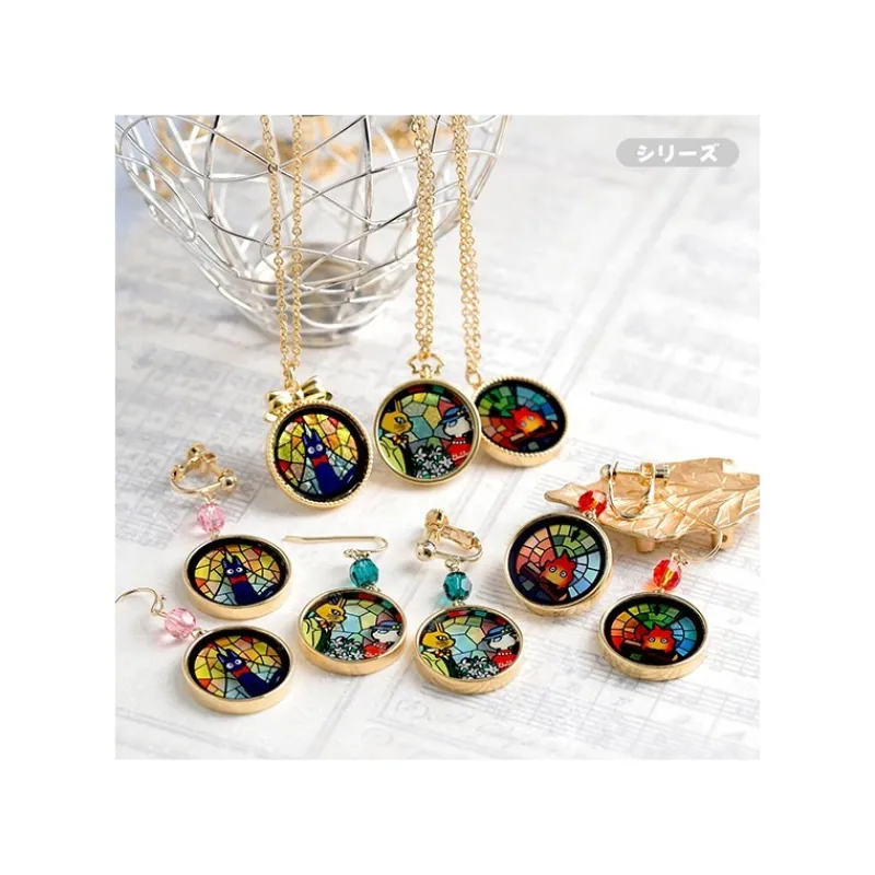 Jewellery*Maison Ghibli STAINED GLASS SERIES - PENDANT CALCIFER-HOWL'S MOVING CASTLE