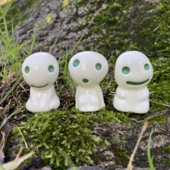 Statues*Maison Ghibli Statue Kodama C & 1 Blind Power Stone  - Princess Mononoke